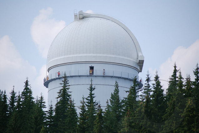 The beautiful dome of the Rozhen observatory